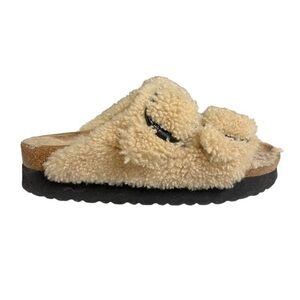 Birkenstock Papillo Arizona Big Buckle Teddy Bear Shearling Sandals Size EU 38